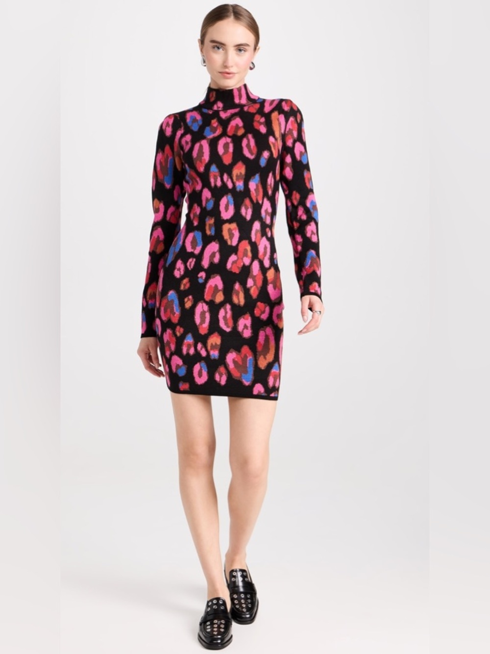 FARM RIO Iridescent Leopards Cut Out Mini Dress